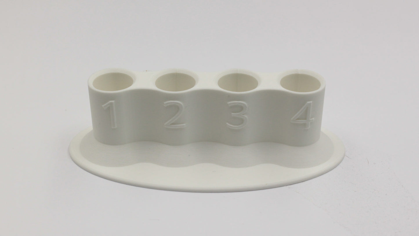 Holder til 4 reagensglas