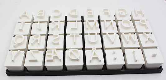 Store og små bogstaver samt tal (20 mm)